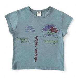 Urban Outfitters Florian’s Flowers Cropped Tee Size Small